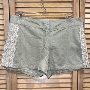 Judith March Khaki Linen Shorts, Size Small, EUC